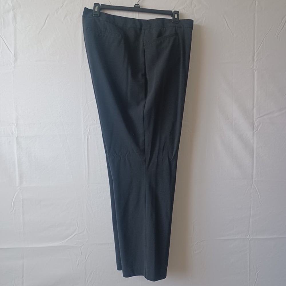 Lane Bryant wide leg pants black Sz 24R career office wear travel casual party